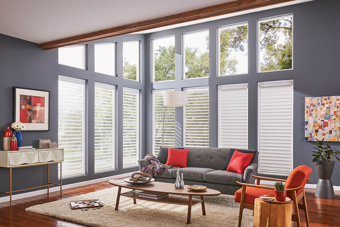 3" Sheer Shades with Continuous-Loop Lift: Grafton Glitter, Silver Screen 6163